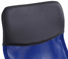 Scaun de birou ergonomic cu spatar inalt- albastru