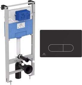 Set rezervor WC cu cadru Ideal Standard ProSys si clapeta Oleas M1 negru mat