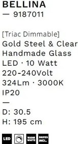 Lustra LED suspendata design decorativ BELLINA D-30,5cm