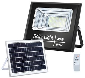 Aigostar - Proiector solar LED reglabil 40W/3,2V IP67 cu telecomandă