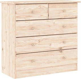 vidaXL Comodă cu sertare ALTA, 77x35x73 cm, lemn masiv de pin