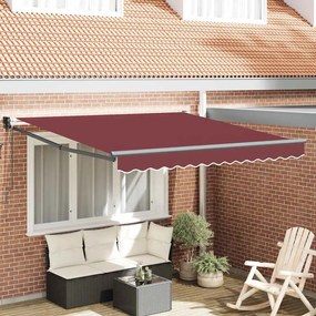 vidaXL Copertina retractabilă automat, vișiniu, 300x250 cm