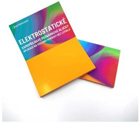 Bloc mic de notițe electrostatic Symbionotes 7 x 10 cm - 100 foi, portocaliu
