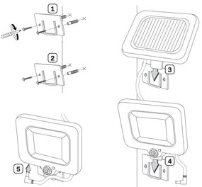 Proiector solar LED cu senzor DUO LED/1W/3,7V 1200 mAh IP44