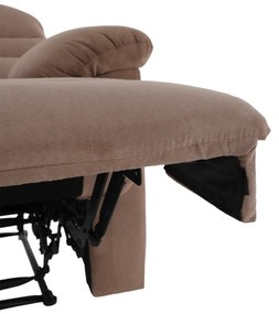Fotoliu de masaj, reglabil, material textil grej TAUPE, LAMBERT