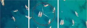 Tablou - Sailboats (cu ceas) (90x30 cm)