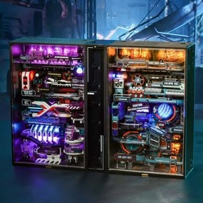 Puzzle mecanic 3D din pistă pentru bile de sticlă RoboTime Orașul trecutului