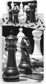 Sport Set de lenjerie de pat șah 140×200cm, 70×90 cm