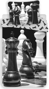 Sport Set de lenjerie de pat șah 140×200cm, 70×90 cm