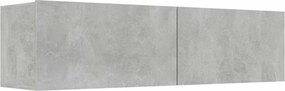vidaXL Comodă TV, gri beton, 120 x 30 x 30 cm, lemn prelucrat