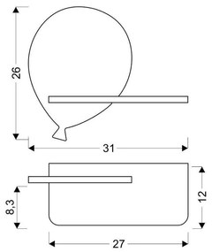 Corp de iluminat pentru copii galben Balloon – Candellux Lighting