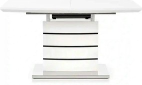 Masa alba dreptunghiulara NORD, extensibila, alb, 140/180x80x76 cm