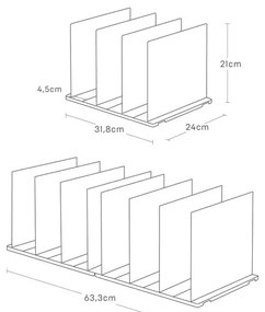 Organizatoare pentru șifonier 2 buc. pentru genți din plastic Smart – YAMAZAKI