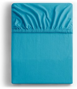 Cearceaf albastru din jerseu cu elastic 120x200 cm Amber – Restilo