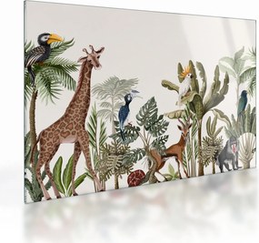 Tablou pe sticlă - Locuitorii africii (70x50 cm)