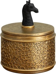 Cutie decorativa, aurie, din rasina, Giraffe