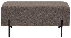 Bancă maro cu tapițerie din țesătură bouclé Watford – House Nordic