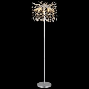 Globo 64138SS - Lampă de podea QUEENA 5xE14/40W/230V argintie