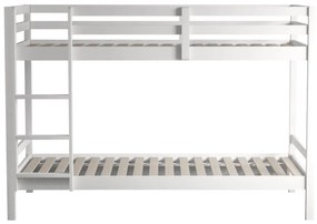 Pat etajat pentru copii 90 cm Invocato (alb) (cu somieră). 1116361