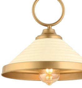 Lustră cu cablu MONZA 1xE27/40W/230V Ø 30 cm crem/bronz