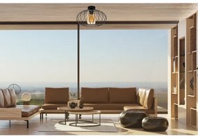 Lustră aplicată CORRINI 1xE27/60W/230V d. 34 cm negru/bej