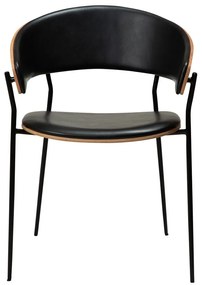 Scaun de sufragerie negru/în culoare naturală deschisă cu cotiere Crib – DAN-FORM Denmark