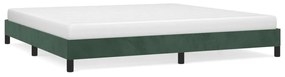 346997 vidaXL Cadru de pat, verde închis, 200x200 cm, catifea