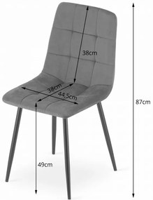 Set de masa 1 + 4, masa UMEKO 120x80 cm stejar sonoma + scaun de catifea roz KARA