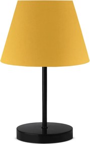 Veioza AYD-3157, galben/negru, material textil/metal, 22x36 cm