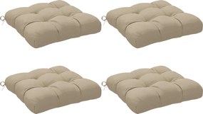 Outsunny Set de perne pentru scaune de dining și grădină, impermeabile și anti-UV, cu 2 șnururi de fixare, 48x48x10 cm, kaki | Aosom Romania