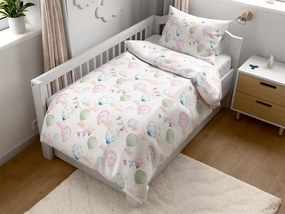 Lenjerie de pat din bumbac pentru patut BALUNEA albă Dimensiune lenjerie de pat: 45 x 65 cm | 90 x 135 cm