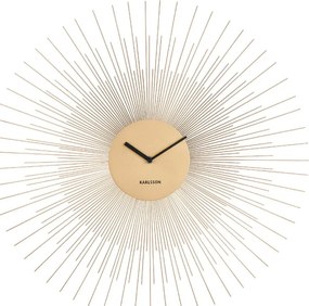 Ceas de perete Karlsson Peony Large, auriu, ø 60 cm