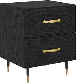 vidaXL Dulap de noapte Stejar Negru 40 x 35 x 47,5 cm Lemn compozit