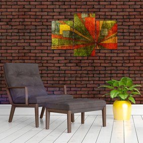 Tablou cu abstracție geometrică (90x60 cm)