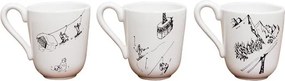 Set 3 cani din ceramica, Trip