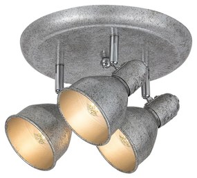 Lustra aplicata cu 3 spoturi design industrial THELMA silver antic 5388 RX