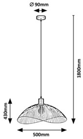 Lustră pe cablu Rabalux 1xE27/40W/230V