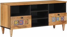 vidaXL Cabinet TV natural 100 x 33,5 x 46 cm Lemn de mango solid