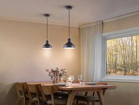 Lustra/Pendul din metal design moderm Irias negru/cupru
