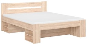Pat matrimonial 160 cm Nepo Plus 14 (Stejar sonoma) (fără somieră) . 1098330