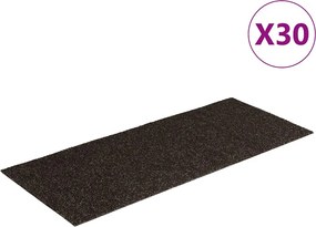 vidaXL Covorașe autoadezive pentru scări, 30 buc., 60x25 cm, maro închis, dreptunghiulare