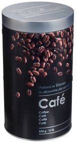 Cutie de cafea, 500 g, metalică, neagră