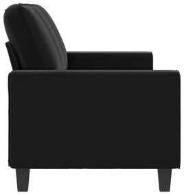 Canapea cu 3 locuri, negru, 180 cm, tesatura microfibra Negru, 214 x 77 x 80 cm