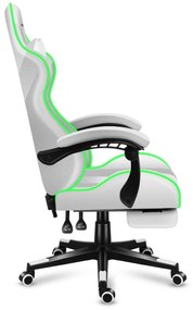 Fotoliu gaming Fusion 4.7 (alb + multicolor) (cu iluminat LED). 1087480