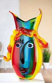 Vaza Rainbow, sticla, multicolor, 23x10x37 cm