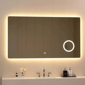 Oglinda cu iluminare si dezaburire Inter Ceramic dreptunghiulara 180x90 cm