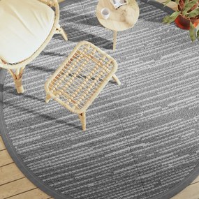 vidaXL Covor de exterior, ARAKIL gri, Ø200 cm, PP