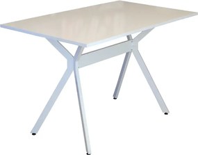 Masa bucatarie Agatha, alb-negru,120 cm