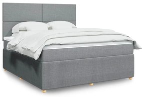 vidaXL Pat continental, gri deschis, 180x200 cm, material textil