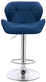 HR111W Scaun Bleumarin Velur Bază Cromata